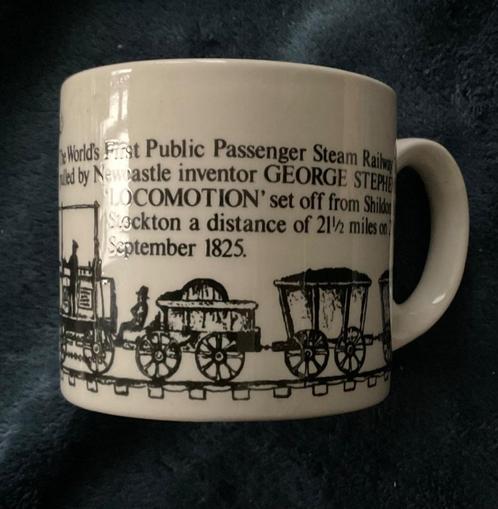 Vintage engelse trein mok, Verzamelen, Spoorwegen en Tramwegen, Gebruikt, Trein, Overige typen, Verzenden
