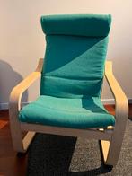 IKEA Poang Green Lounge Chair with ottoman, Ophalen, Gebruikt, 75 tot 100 cm, Modern