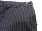 F1496 BLUE RIVER mt 38 broek donkerblauw krijtstreepje, Kleding | Dames, Maat 38/40 (M), Zo goed als nieuw, Blue River, Lang