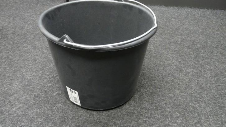 Emmer Gripline-D 12 liter zwart, Huis en Inrichting, Emmers, Nieuw, Kunststof, Ophalen