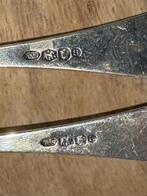 Zilver set 14 lepeltjes bloem motief 2e gehalte Nederland, Ophalen of Verzenden, Zilver