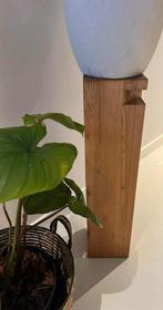 Eikenhouten Plantenzuil / Zuil/ Plantentafel - 76cm hoog, Ophalen of Verzenden, Zo goed als nieuw