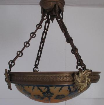 art deco Le Verre Francais luster hanglamp Schneider beschikbaar voor biedingen