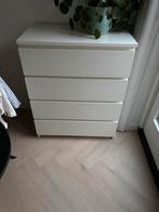 Ikea MALM ladekast 4 lades wit, Huis en Inrichting, Kasten | Ladekasten, Ophalen, Gebruikt, 100 tot 150 cm, 50 tot 100 cm