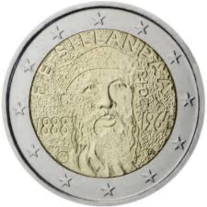 2 euro Finland “125e Geboortedag Sillanpää‘’ UNC 2013, Postzegels en Munten, Munten | Europa | Euromunten, Losse munt, 2 euro