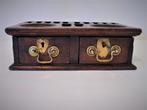 Antiek houten betaalkist koper beslag kist geldkist kassa, Antiek en Kunst, Ophalen of Verzenden