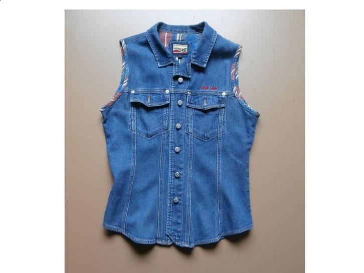Casual tops jeans Blue Veto 100% catoen dames topje damestop, Kleding | Dames, Tops, Zo goed als nieuw, Maat 38/40 (M), Blauw