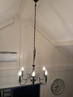 Koperen kroon luchter / hang lamp mat zwart geverfd, Huis en Inrichting, Lampen | Kroonluchters, Ophalen of Verzenden, Zo goed als nieuw
