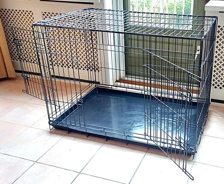 Grote inklapbare bench - zwart - 105x69x77 cm, Dieren en Toebehoren, Hondenbenches, Ophalen