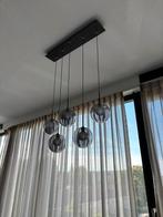 5 bollen rooglas hanglamp smoke zo goed als nieuw, Ophalen, Zo goed als nieuw, Minder dan 50 cm