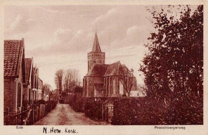 Ede, Ned. Herv. Kerk Paaschbergerweg, Verzamelen, Ansichtkaarten | Nederland, Ongelopen, Gelderland, 1920 tot 1940, Ophalen of Verzenden