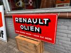 RENAULT olien oud emaille reclamebord, Antiek en Kunst, Ophalen