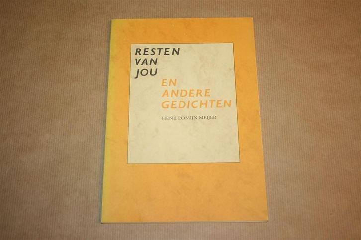 Resten van jou e.a. gedichten - Meijer - Beperkte opl 250 ex, Boeken, Gedichten en Poëzie, Gelezen, Ophalen of Verzenden