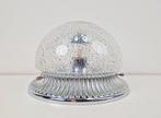 Vintage Hillebrand plafondlamp chromen glas Duitsland 1970, N, Vintage, Ophalen of Verzenden, N