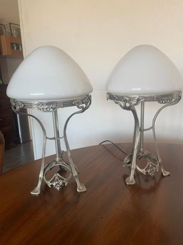 Art Nouveau-stijl tafellampen van Giso B.V. beschikbaar voor biedingen