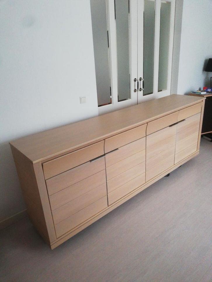 BLANK ( WHITE WASH ) DRESSOIR  (NIEUWSTAAT), Huis en Inrichting, Kasten | Dressoirs, Zo goed als nieuw, 200 cm of meer, 25 tot 50 cm