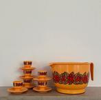 Eierdopjes beslagkom Emsa besjes geel kunststof vintage, Huis en Inrichting, Keuken | Servies, Ophalen, Overige materialen, Gebruikt