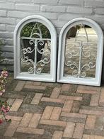 Mediterrane witte (buiten) spiegels, Huis en Inrichting, Woonaccessoires | Spiegels, Ophalen, Minder dan 50 cm, Gebruikt, Minder dan 100 cm