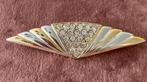 Art deco kristallen broche, Ophalen of Verzenden, Zo goed als nieuw, Zilver, Overige materialen