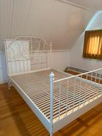 In prijs verlaagd: Ikea Spijlenbed Wit 140x200 cm, Ophalen, Wit, Tweepersoons, 140 cm