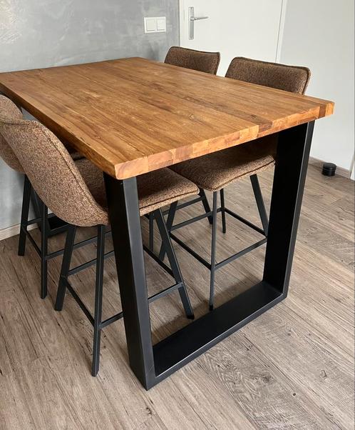 Romaro bartafel met 4 stoelen (Pronto), Huis en Inrichting, Barren, Zo goed als nieuw, Ophalen