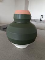 Grote Vaas 40 cm - Groen/Terra/Wit, Huis en Inrichting, Ophalen, Kunststof, Zo goed als nieuw, Minder dan 50 cm