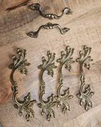 Vintage koperen handgrepen - Set van 6, Ophalen of Verzenden