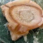 Vintage handgesneden Onyx zeepsteen Azteekse asbak, Ophalen of Verzenden, Zo goed als nieuw, Asbak