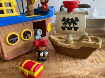 Piratenschip schip speelgoed scheepjes schatkist 3x piraat beschikbaar voor biedingen