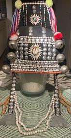 Ceremoniële hoofdtooi Akha stam Thailand, Ophalen of Verzenden