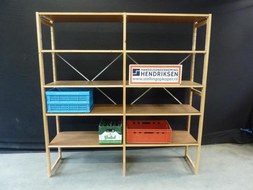 Nette Bruynzeel stelling / houten opbergrek 203x50x208cm, Huis en Inrichting, Kasten | Stellingkasten, Gebruikt, Ophalen of Verzenden