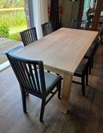Mooie grote eettafel met 6 ikea stoelen., Huis en Inrichting, Ophalen, 50 tot 100 cm, Zo goed als nieuw, Vijf personen of meer