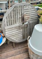 Hout tuintafel rond, Ophalen, Gebruikt, Rond, Hout