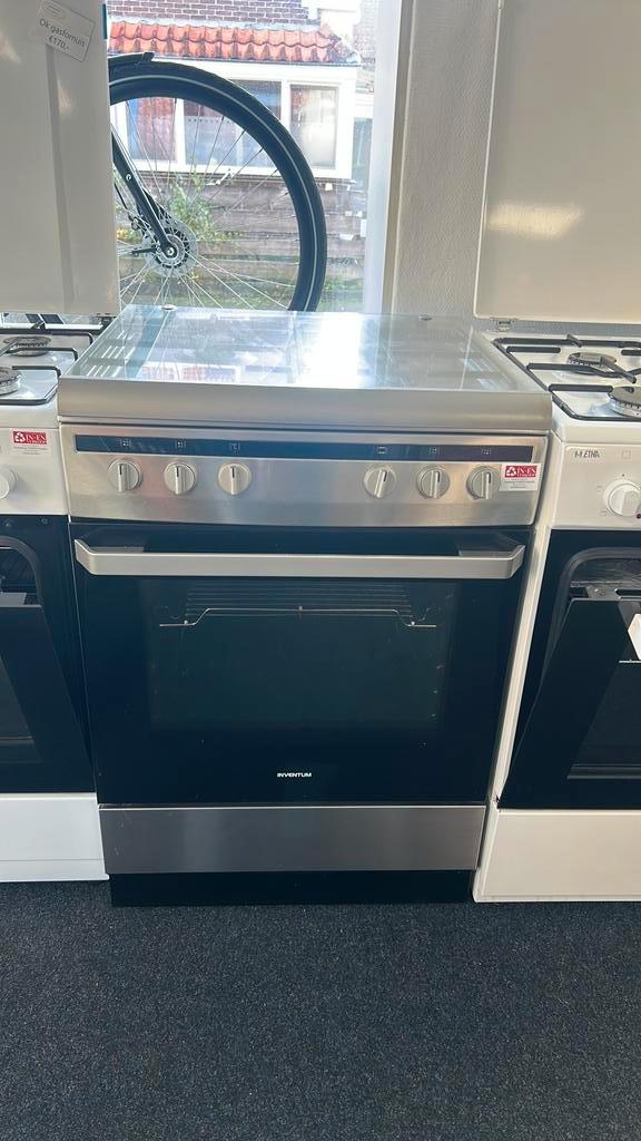 Inventum Gasfornuis rvs incl garantie&Bezorgen, Witgoed en Apparatuur, Fornuizen, Zo goed als nieuw, Vrijstaand, Gas, 4 kookzones