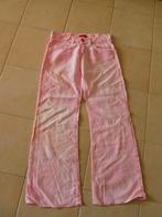 Indian Rose flared broek W 29 100 % linnen roze wit tie-dye, Kleding | Dames, Broeken en Pantalons, Lang, Maat 38/40 (M), Indian Rose