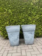 2 grote buitenpotten, Tuin en Terras, Ophalen, Kunststof, Gebruikt, Minder dan 60 cm