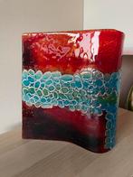 Fusion Glas/ Kunstobject - Rood & Blauw, Ophalen of Verzenden