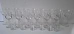 Borrelglaasjes/Frankrijk/Brocante/Geslepen Glas!!, Ophalen of Verzenden