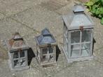 3 houten lantaarns, Ophalen, Gebruikt, Hout, Minder dan 25 cm