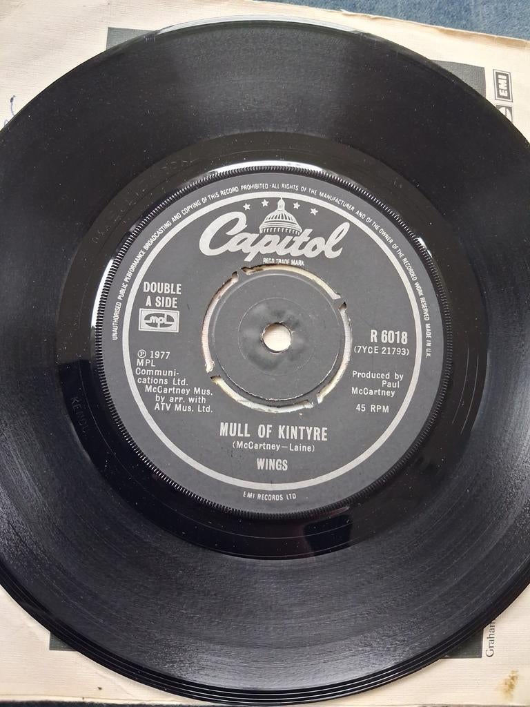 Wings mull of  kintyre, Cd's en Dvd's, Vinyl Singles, Ophalen of Verzenden, Zo goed als nieuw, Pop