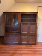 Houten buffetkast, Huis en Inrichting, Kasten | Buffetkasten, Ophalen, Glas, Gebruikt, 150 tot 200 cm
