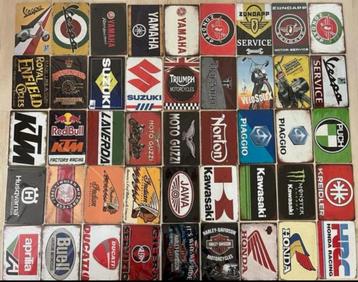 Metalen wandbord motoren 20x30 cm (prijs=p/stk) (3voor21€) beschikbaar voor biedingen