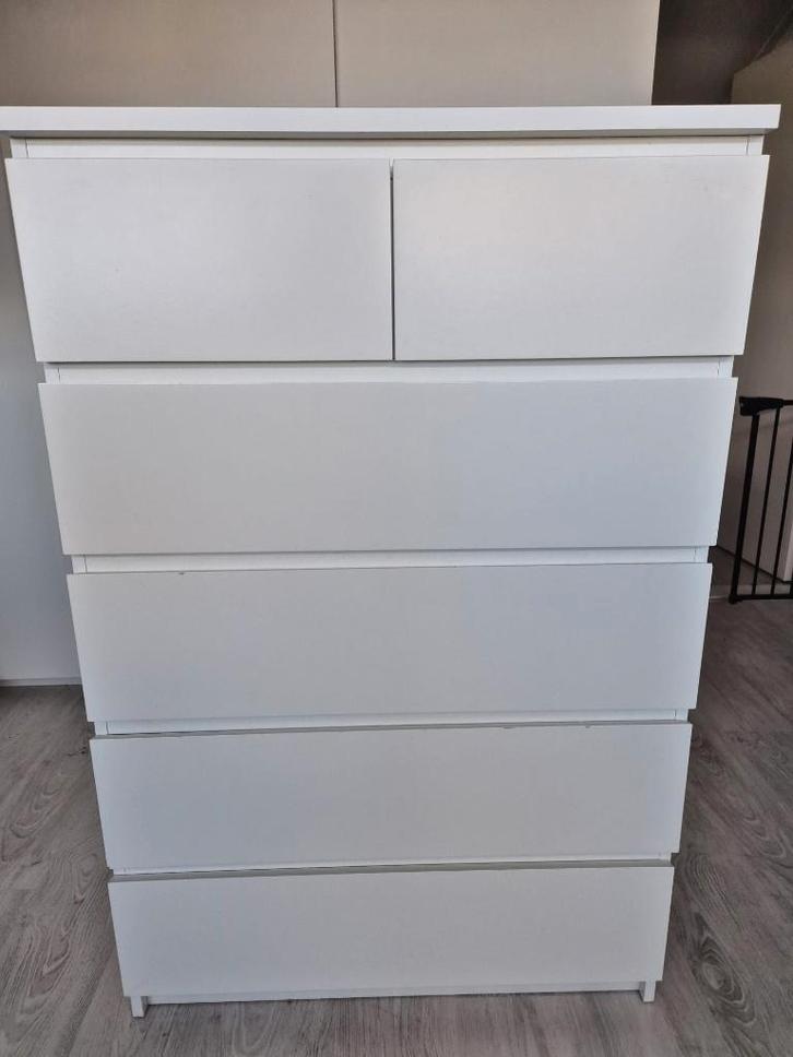 Ikea Malm ladekast 6 lades, Huis en Inrichting, Kasten | Ladekasten, Zo goed als nieuw, 100 tot 150 cm, 50 tot 100 cm, 25 tot 50 cm