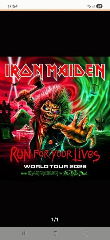 2 veldkaarten Iron Maiden 10-6-26 Ziggo dome te koop beschikbaar voor biedingen
