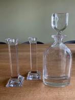 Villeroy en Boch glazen kandelaars en karaf, Antiek en Kunst, Antiek | Glas en Kristal, Ophalen of Verzenden