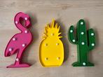Flamingo, Ananas, Cactus lampjes, Kinderen en Baby's, Kinderkamer | Inrichting en Decoratie, Ophalen of Verzenden, Gebruikt, Lamp
