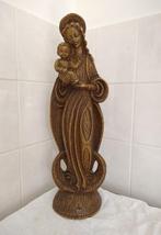 beeld Maria met kind op halve maan, gips 1950, Antiek en Kunst, Antiek | Religie, Ophalen of Verzenden