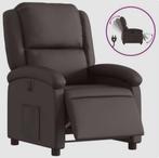 Elektrische Relaxfauteuil Echt Leer Donkerbruin, Huis en Inrichting, Fauteuils, Nieuw, Ophalen of Verzenden, 75 tot 100 cm, Leer