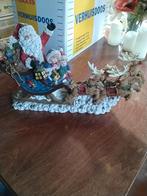 Kerstdecoratie: Santa met rendieren breed 43 0cm x 26 hoog, Ophalen of Verzenden