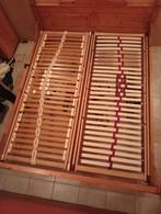 Houten bedframe met elektrische lattenbodem, Ophalen, Gebruikt, Bruin, Tweepersoons